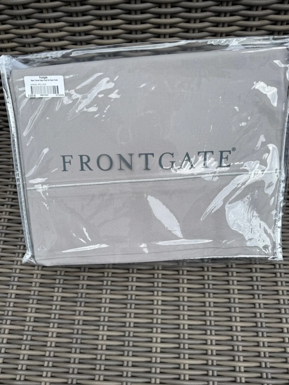 Frontgate Queen Organic Sheet Set - Pewter - NWT